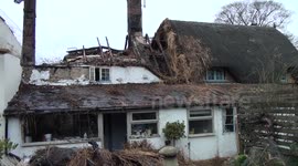 20141025 - Thatched House Fire at Codford St Mary