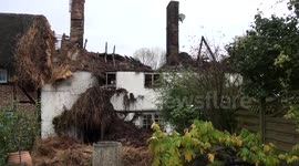 thatched cottage fire at Codford St Mary