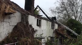 Thatched Cottage fire at Codford St Mary