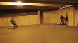 Terrifying horror movie murder prank (graphic)