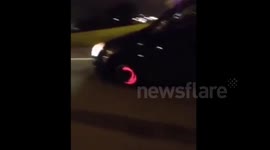 Man spotted driving without front tyre