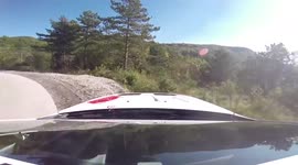 Dramatic rally crash in Croatia