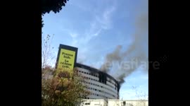 Huge fire at France's public radio headquarters in Paris