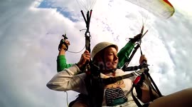 Tandem paragliding accident in Turkey - Unedited
