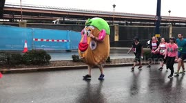 Some of the amusing costumes at the Birmingham Marathon
