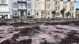 After Callum: Penzance seafront littered with debris