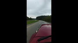 Kentucky interstate into the clouds