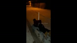 just having fun with my bro at middle of the night in winter lol