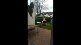 Powerful winds blow away neighbours garden shed