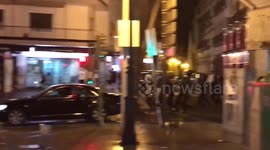 Spanish riot Police chase England fans through Seville