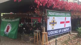 Fans of North Ireland occupys Sarajevo