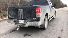 Getting rid of tires the fun way! (One wheel burnout)