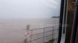Hitachi IET during storm Callum