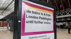 Chaos at Paddington station as no trains running