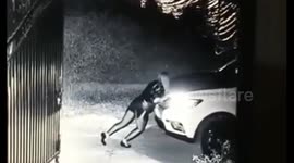 Braking bad: 'Superwoman' shows off muscles by shoving car after parking fail