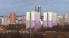 Leeds  City skyline 2015 scrolling panorama.