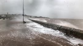 Exmouth Seafront during Storm Callum