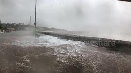 Exmouth Seafront during Storm Callum