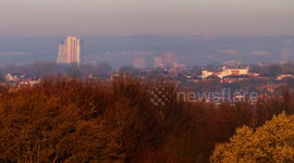 Leeds City Skyline April 2016 from Primrose Valley Park