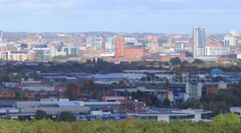 Leeds City Skyline October 2018 Scrolling Panorama From Beeston Royds
