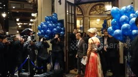 Celebrities signing autography and selfies with fans at the Company - Opening Night at Gielgud Theatre, London, UK