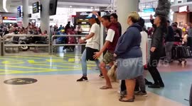New Zealand Haka at the airport