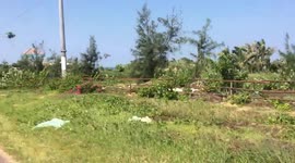Coastal road with beautiful resorts