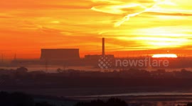 A beautiful sunrise Panorama from Rothwell Country Park