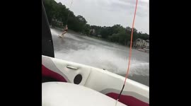 Wakeboard front-flip with lightning!