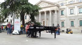 Pianos Played On The Streets Of Madrid