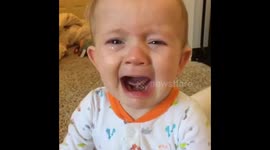 Baby very emotional as he listens to Adele