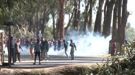 South Africans set up barricades during violent protests in Atlantis