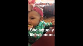 Baby’s first time trying a lemon