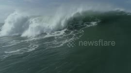 British surfer engulfed by giant wave in terrifying wipeout off Portugal
