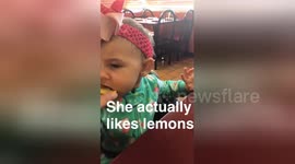 Newsflare Edit - Baby’s first time trying a lemon