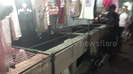 Unusual Street Stalls Over-Hanging Canal