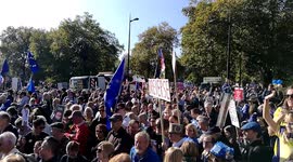 Crowds gathered