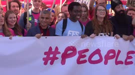 Sadiq Khan joins the crowd for anti-Brexit