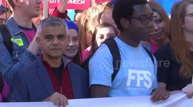 Sadiq Khan joins the crowd for anti-Brexit