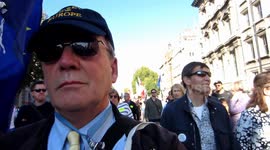 March for the People's Vote - selfie of walking marcher