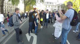 Bob Geldof Departs The People's March for Brexit Vote