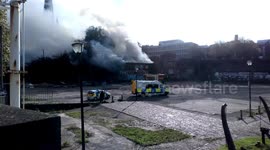 Huge fire in Central Bristol 1