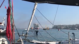 Red Funnel ferry runs aground in Cowes, Isle of Wight