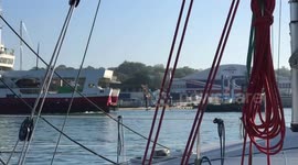 Grounded Isle of Wight ferry brought back to shore