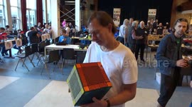 Man creates record breaking 33x33x33 Rubik's Cube puzzle