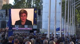SNP leader Nicola Sturgeon sends a message of support for People's Vote - Parliament Square broadcast