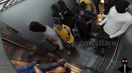 Hilarious mannequin prank scares people riding the elevator