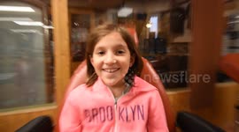 Girl has hilarious reaction to getting her ears pierced