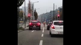 A naked man on the streets of Zurich