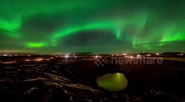 Stunning timelapse of Northern Lights over Iceland